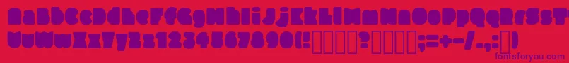 SlukoniFat Font – Purple Fonts on Red Background
