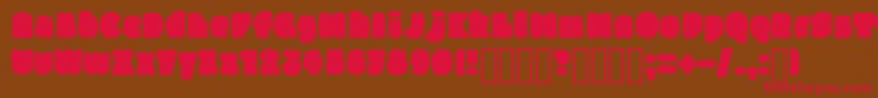 SlukoniFat Font – Red Fonts on Brown Background