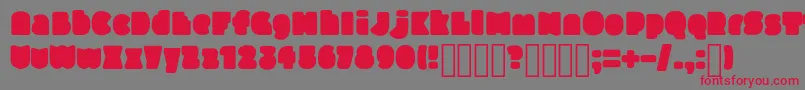 SlukoniFat Font – Red Fonts on Gray Background