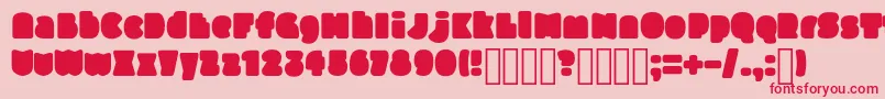 SlukoniFat Font – Red Fonts on Pink Background