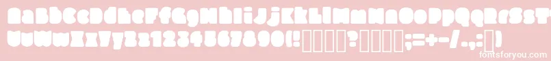 SlukoniFat Font – White Fonts on Pink Background