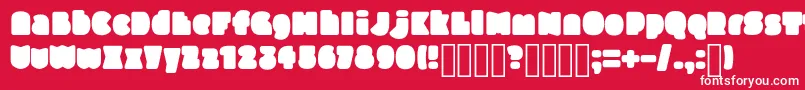 SlukoniFat Font – White Fonts on Red Background