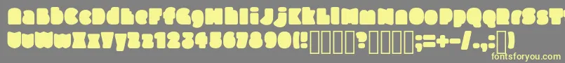 SlukoniFat Font – Yellow Fonts on Gray Background