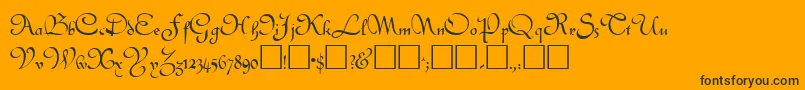 CobblebRegular Font – Black Fonts on Orange Background