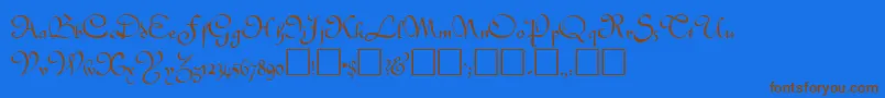 CobblebRegular-fontti – ruskeat fontit sinisellä taustalla