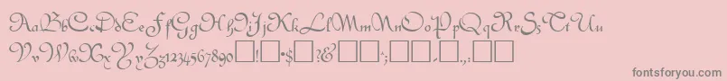 Fonte CobblebRegular – fontes cinzas em um fundo rosa