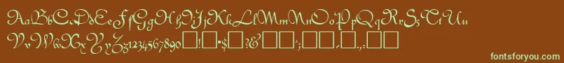 CobblebRegular Font – Green Fonts on Brown Background