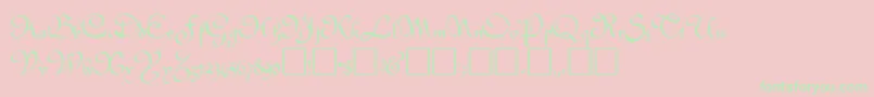 CobblebRegular Font – Green Fonts on Pink Background