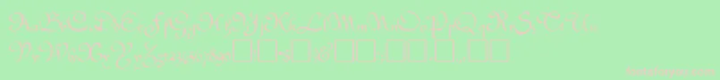 CobblebRegular Font – Pink Fonts on Green Background