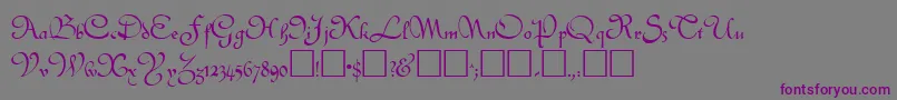 CobblebRegular Font – Purple Fonts on Gray Background