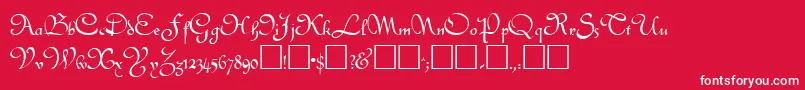 CobblebRegular Font – White Fonts on Red Background