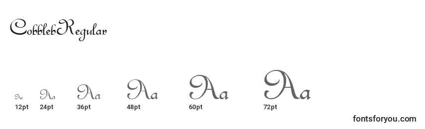 CobblebRegular Font Sizes