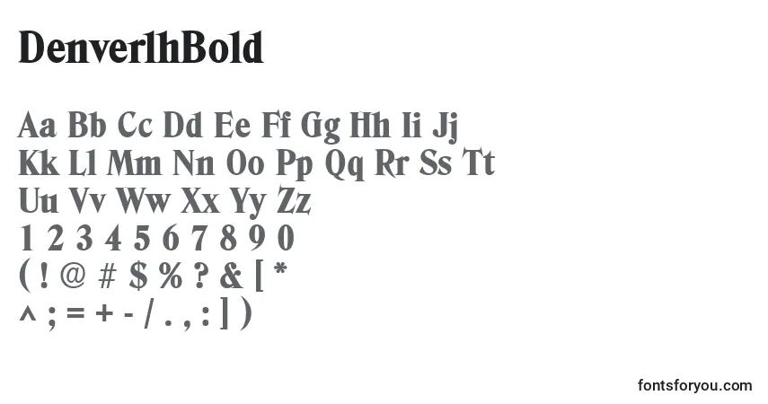 Шрифт DenverlhBold – алфавит, цифры, специальные символы