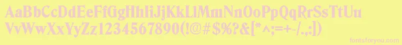 DenverlhBold Font – Pink Fonts on Yellow Background