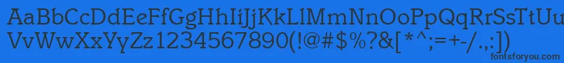 IstriaBook Font – Black Fonts on Blue Background