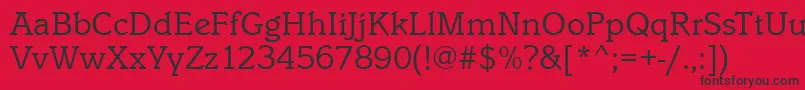 IstriaBook Font – Black Fonts on Red Background