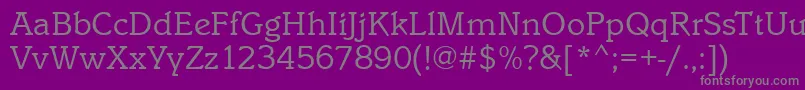 IstriaBook Font – Gray Fonts on Purple Background