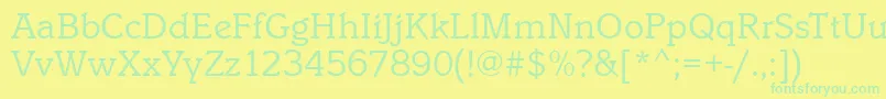 IstriaBook Font – Green Fonts on Yellow Background