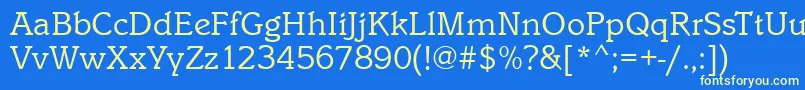 IstriaBook Font – Yellow Fonts on Blue Background