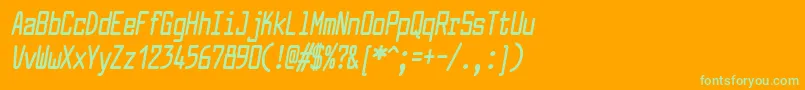 LarabiefontcpBolditalic Font – Green Fonts on Orange Background