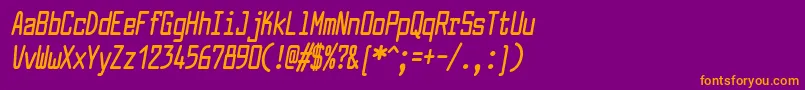 LarabiefontcpBolditalic Font – Orange Fonts on Purple Background