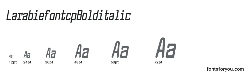 LarabiefontcpBolditalic Font Sizes