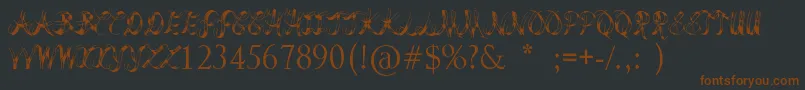 LastBreath-fontti – ruskeat fontit mustalla taustalla
