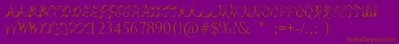 LastBreath Font – Brown Fonts on Purple Background