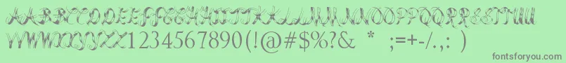 LastBreath Font – Gray Fonts on Green Background