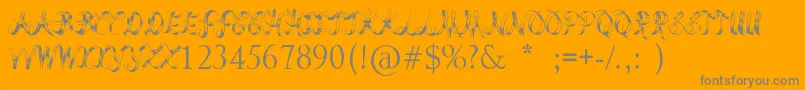 LastBreath Font – Gray Fonts on Orange Background