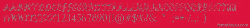 フォントLastBreath – 赤い背景に灰色の文字