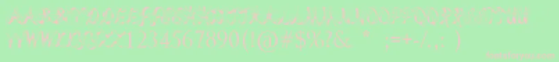 LastBreath Font – Pink Fonts on Green Background