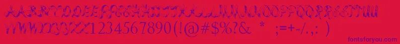 LastBreath Font – Purple Fonts on Red Background
