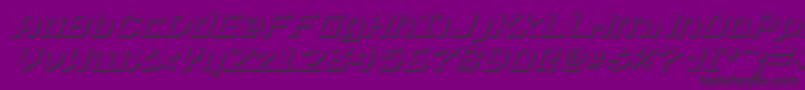 RealpolitikShadowItalic Font – Black Fonts on Purple Background