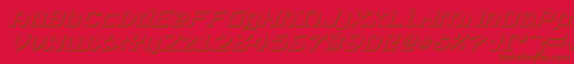 RealpolitikShadowItalic Font – Brown Fonts on Red Background