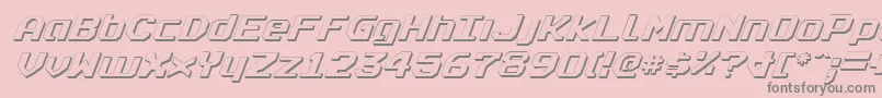 RealpolitikShadowItalic Font – Gray Fonts on Pink Background