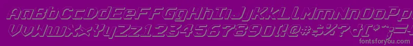 RealpolitikShadowItalic Font – Gray Fonts on Purple Background