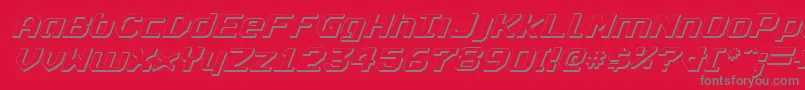 RealpolitikShadowItalic Font – Gray Fonts on Red Background