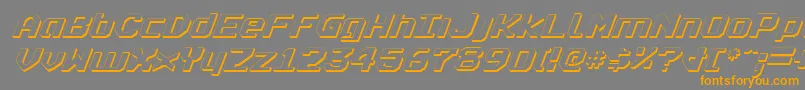 RealpolitikShadowItalic Font – Orange Fonts on Gray Background