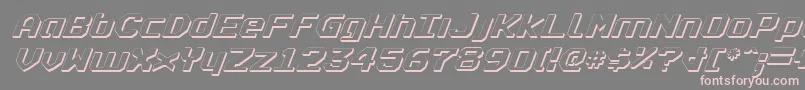 RealpolitikShadowItalic Font – Pink Fonts on Gray Background