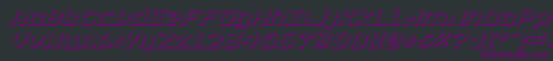 フォントRealpolitikShadowItalic – 黒い背景に紫のフォント