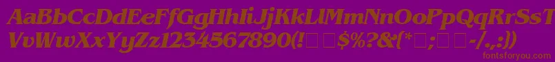 Benguiat ffy Font – Brown Fonts on Purple Background