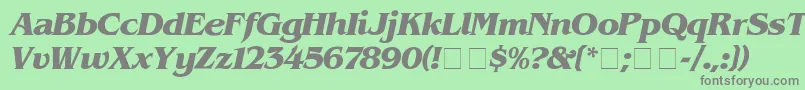 フォントBenguiat ffy – 緑の背景に灰色の文字