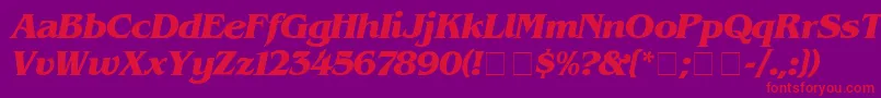 Benguiat ffy Font – Red Fonts on Purple Background