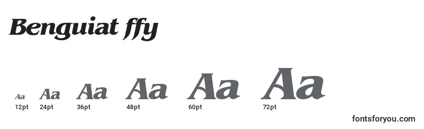 Benguiat ffy Font Sizes