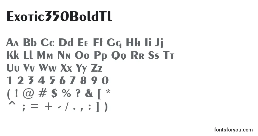 Exotic350BoldTlフォント–アルファベット、数字、特殊文字