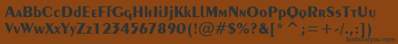 Exotic350BoldTl Font – Black Fonts on Brown Background