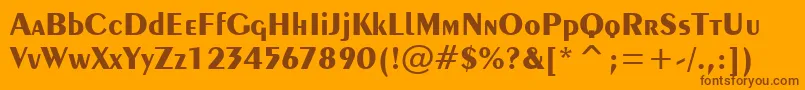 Шрифт Exotic350BoldTl – коричневые шрифты на оранжевом фоне