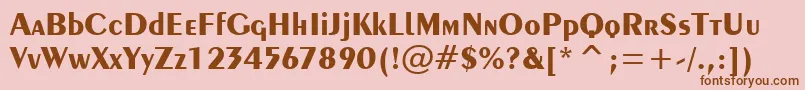 Exotic350BoldTl Font – Brown Fonts on Pink Background