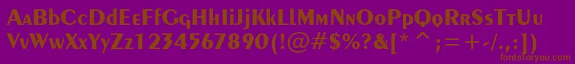 Exotic350BoldTl-fontti – ruskeat fontit violetilla taustalla